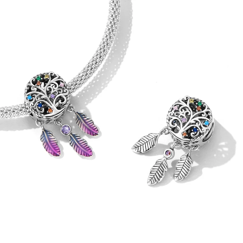 (Bild für) Lebensbaum-Traumfänger-Charm im Pandora-Stil - SCC2268 - Ansicht 4
