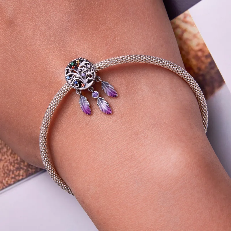 (Bild für) Lebensbaum-Traumfänger-Charm im Pandora-Stil - SCC2268 - Ansicht 6