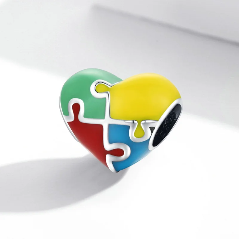 (Bild für) Liebespuzzle-Charm im Pandora-Stil - BSC547 - Ansicht 2