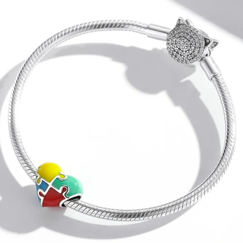 (Bild für) Liebespuzzle-Charm im Pandora-Stil - BSC547 - Ansicht 3