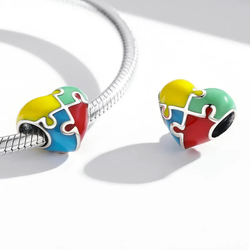 (Bild für) Liebespuzzle-Charm im Pandora-Stil - BSC547 - Ansicht 4