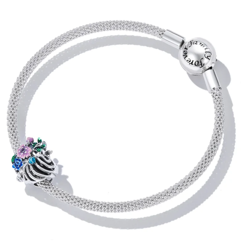 (Bild für) Liebesrippen-Blumen-Charm im Pandora-Stil - SCC2239 - Ansicht 5