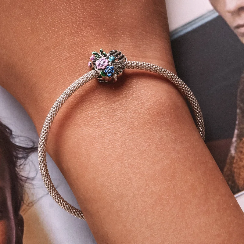 (Bild für) Liebesrippen-Blumen-Charm im Pandora-Stil - SCC2239 - Ansicht 6