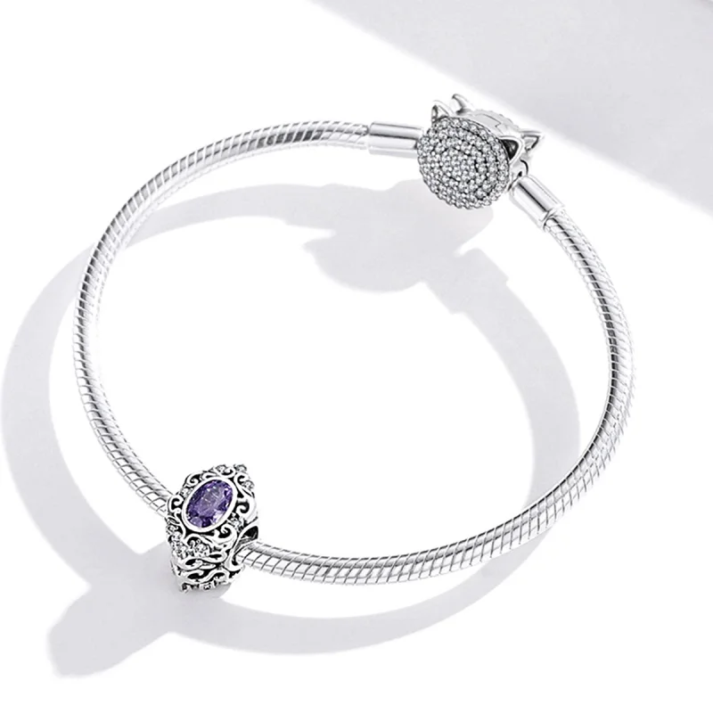 (Bild für) Lila Charm-Charm im Pandora-Stil - SCC1928 - Ansicht 2
