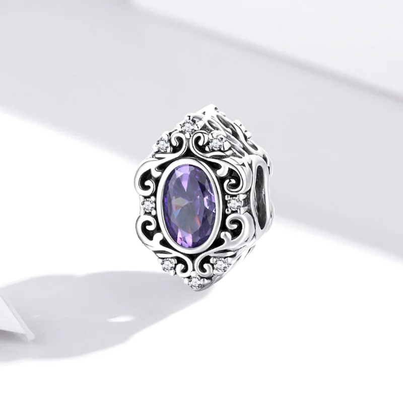 (Bild für) Lila Charm-Charm im Pandora-Stil - SCC1928 - Ansicht 4