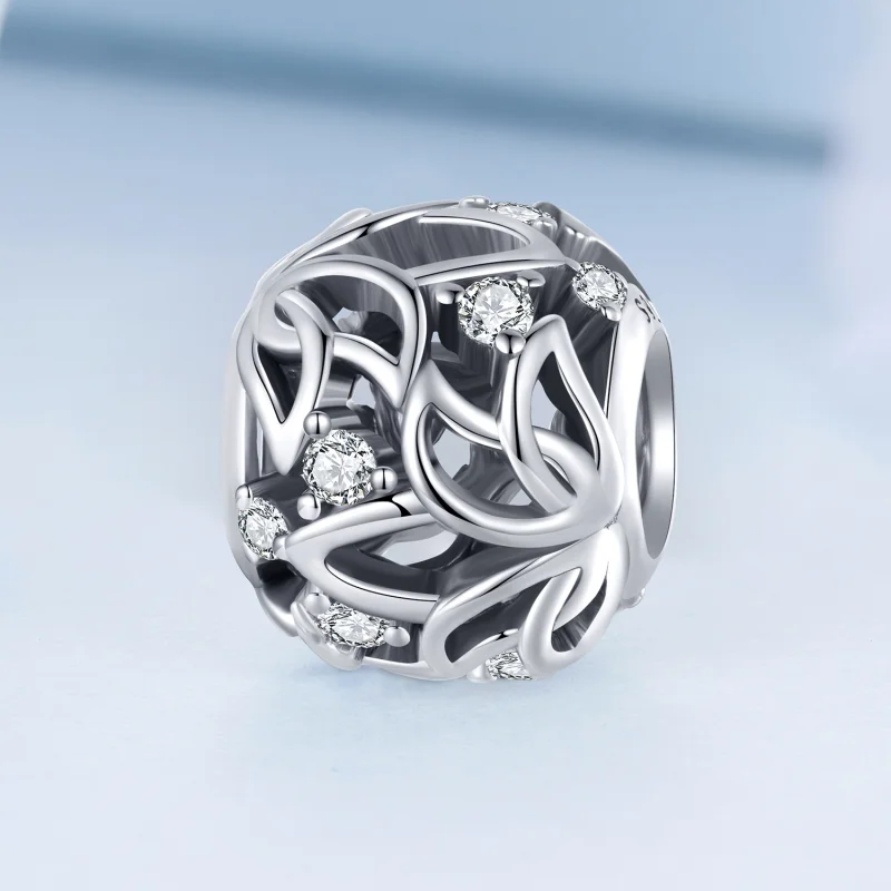 (Bild für) Lotus-Charm im Pandora-Stil - BSC675 - Ansicht 2