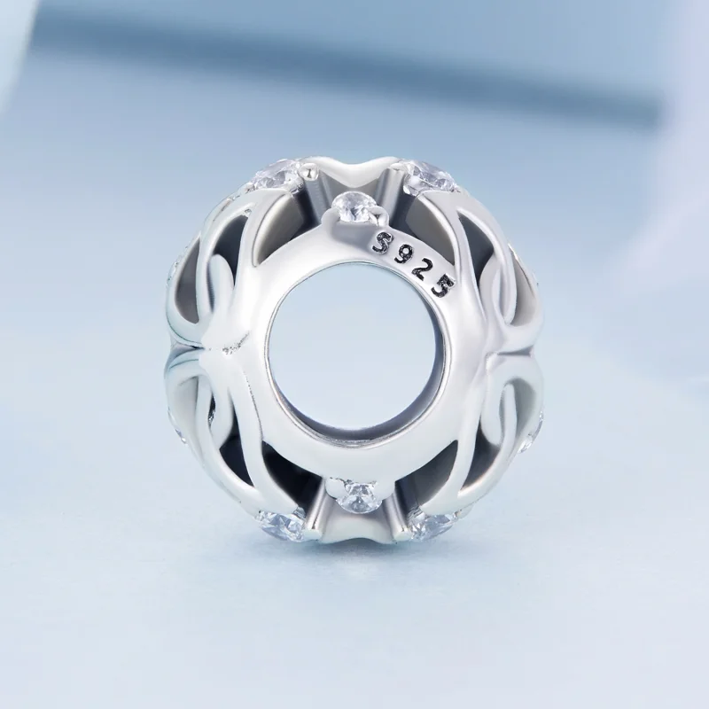 (Bild für) Lotus-Charm im Pandora-Stil - BSC675 - Ansicht 3