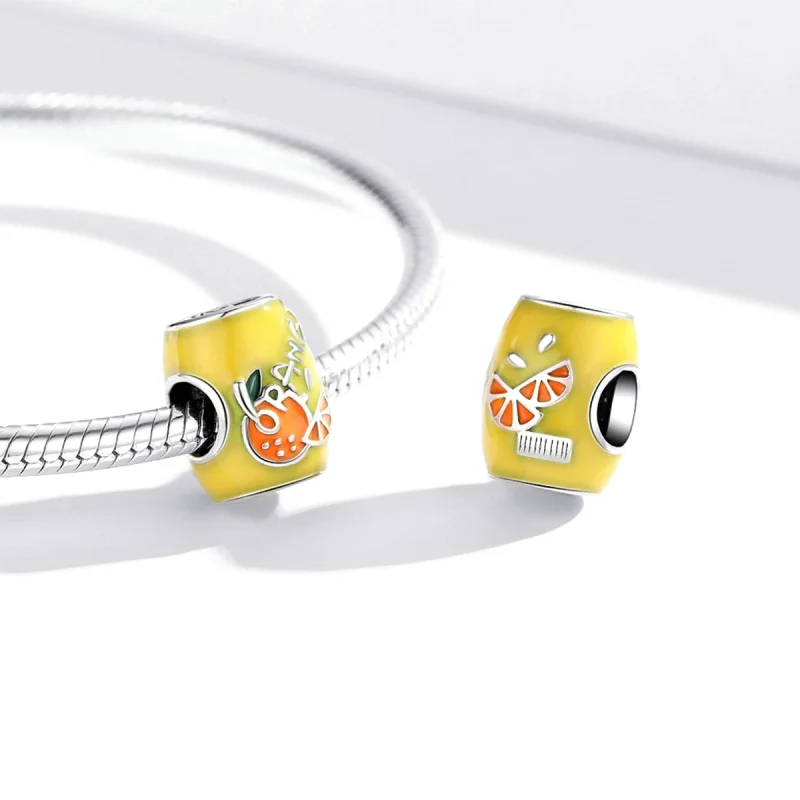 (Bild für) Mini-Orangensaft-Charm im Pandora-Stil - SCC1948 - Ansicht 3