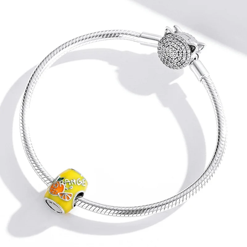 (Bild für) Mini-Orangensaft-Charm im Pandora-Stil - SCC1948 - Ansicht 4