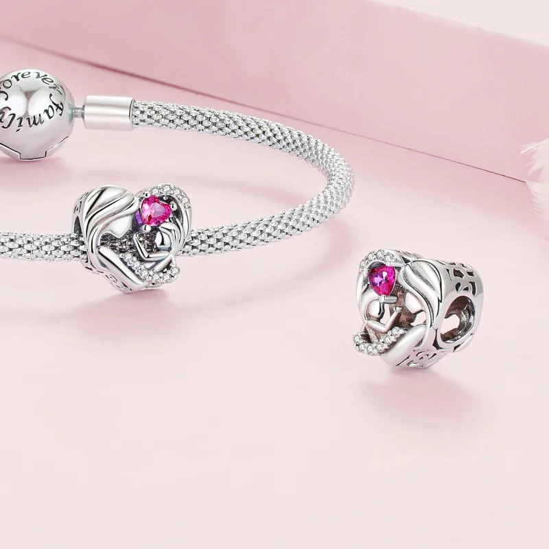 (Bild für) Mutter-Kind-Charm im Pandora-Stil - BSC685 - Ansicht 4