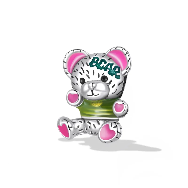 (Bild für) Neon-Bär-Puppen-Charm im Pandora-Stil - SCC2231 - Ansicht 2