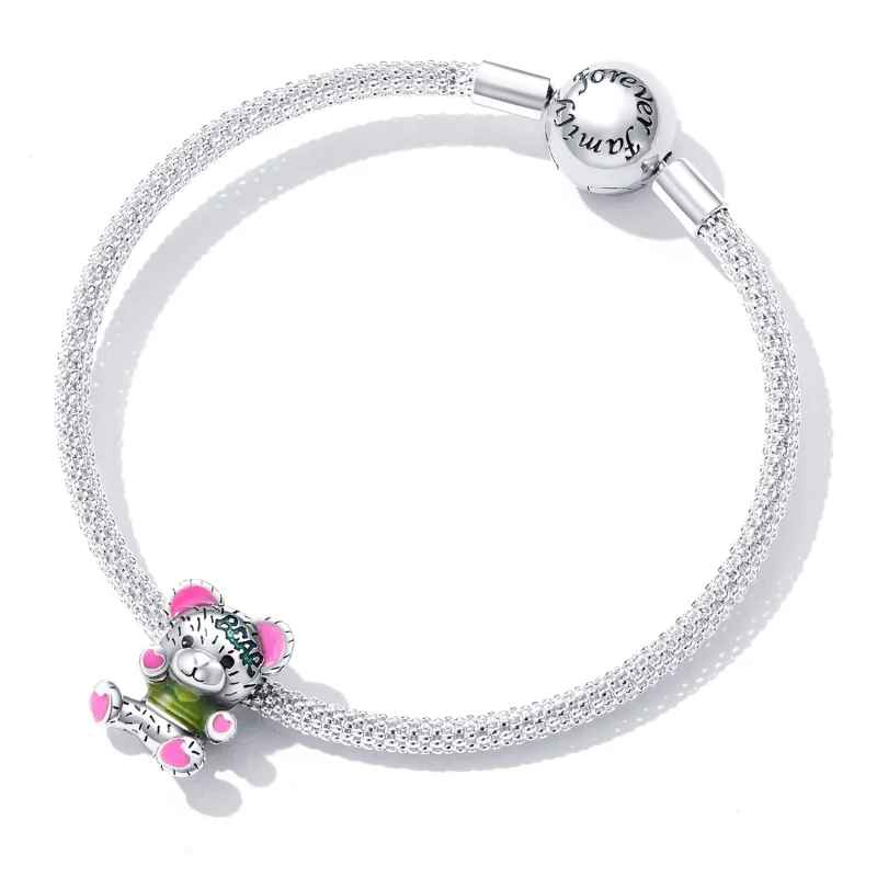 (Bild für) Neon-Bär-Puppen-Charm im Pandora-Stil - SCC2231 - Ansicht 5