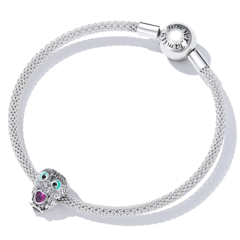 (Bild für) Niedlicher Eulen-Charm im Pandora-Stil - SCC2253 - Ansicht 5