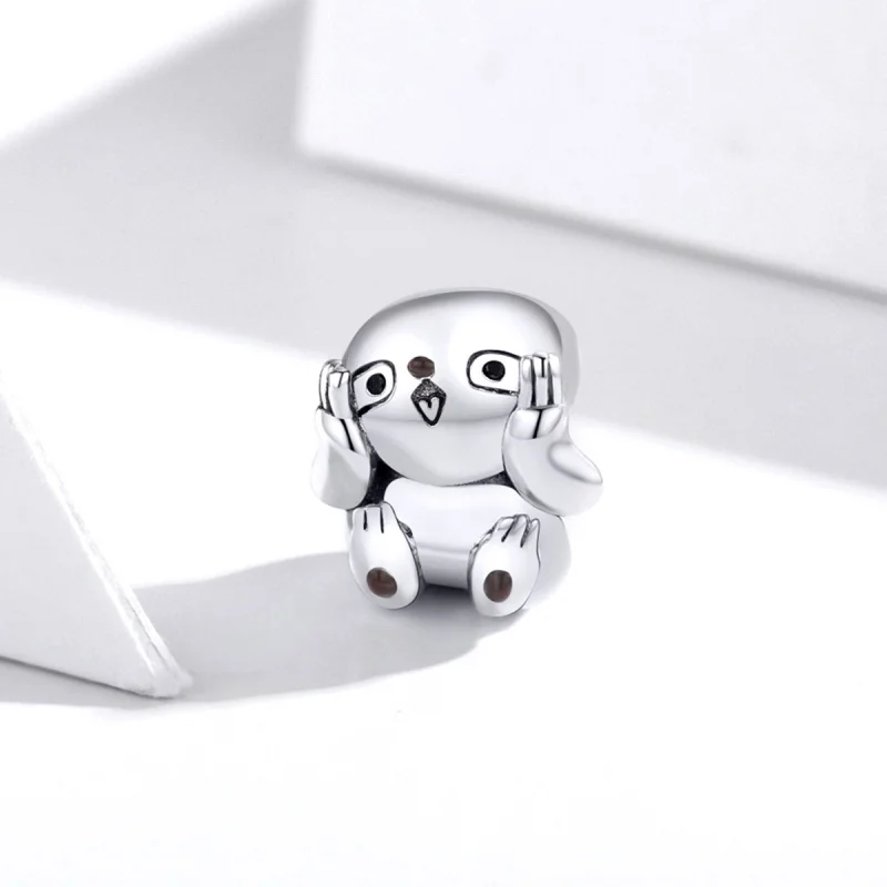 (Bild für) Niedlicher Faultier-Charm aus Silber im Pandora-Stil - SCC1698 - Ansicht 2