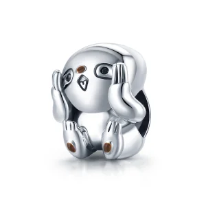(Bild für) Niedlicher Faultier-Charm aus Silber im Pandora-Stil - SCC1698
