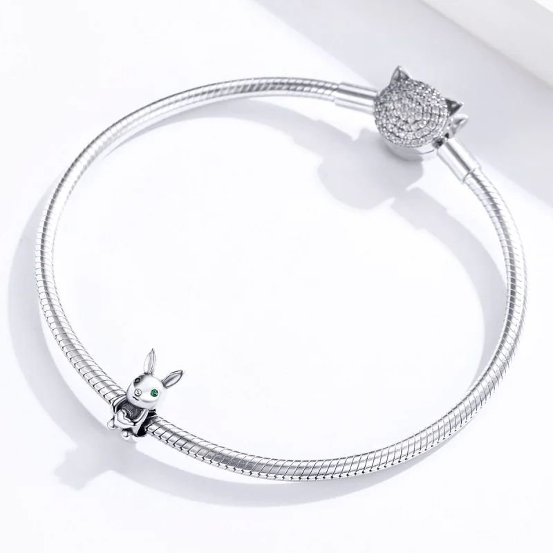 (Bild für) Niedlicher Hasen-Charm im Pandora-Stil - BSC169 - Ansicht 3