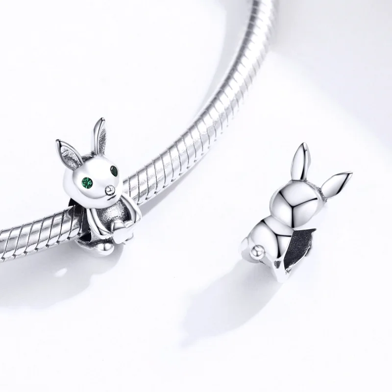(Bild für) Niedlicher Hasen-Charm im Pandora-Stil - BSC169 - Ansicht 4