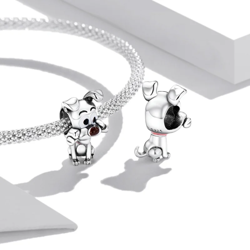 (Bild für) Niedlicher Hunde-Charm im Pandora-Stil - SCC2121 - Ansicht 4