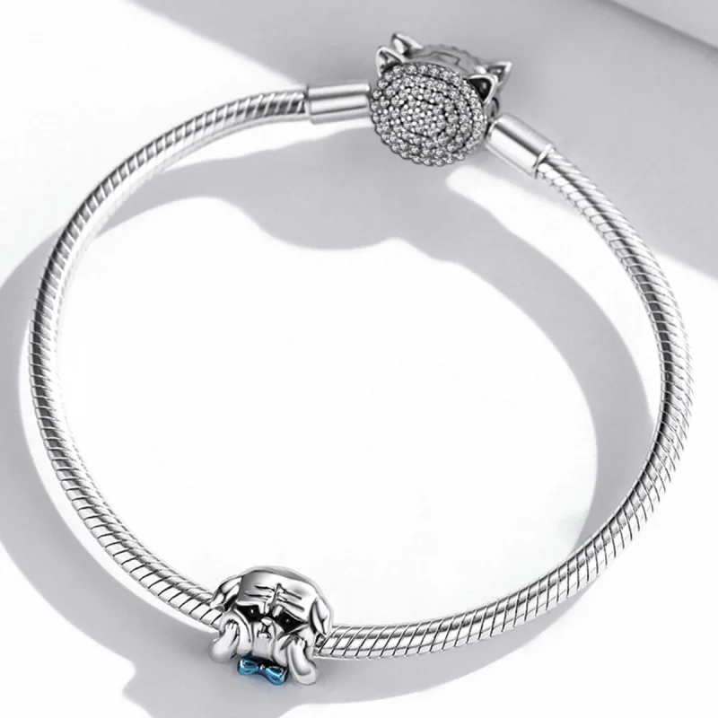 (Bild für) Niedlicher Hundekampf-Charm im Pandora-Stil - SCC2009 - Ansicht 3