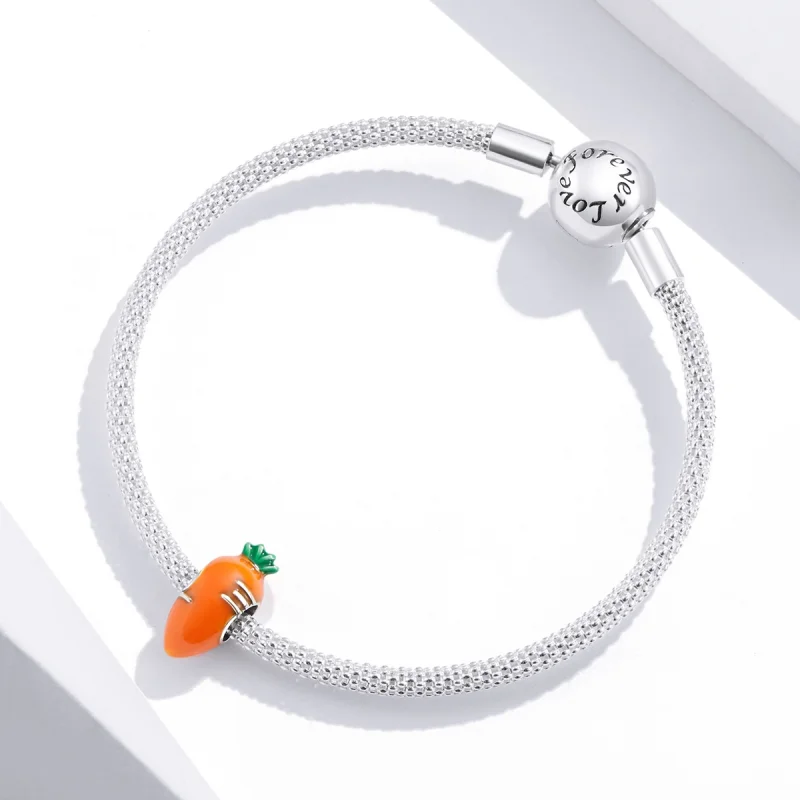 (Bild für) Niedlicher Karotten-Charm aus Silber im Pandora-Stil - SCC1591 - Ansicht 4