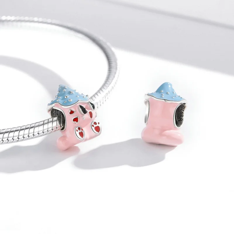 (Bild für) Niedlicher Katzenpuppen-Charm im Pandora-Stil - SCC1939 - Ansicht 3