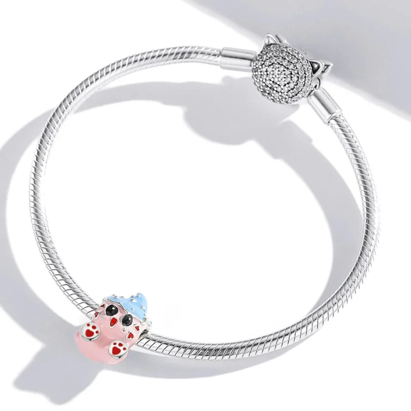 (Bild für) Niedlicher Katzenpuppen-Charm im Pandora-Stil - SCC1939 - Ansicht 4