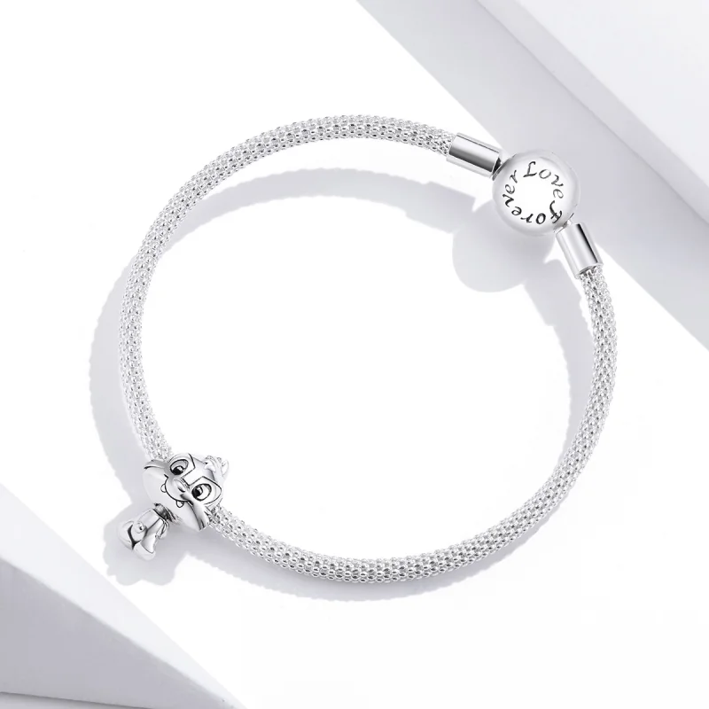 (Bild für) Niedlicher kleiner Eichhörnchen-Charm im Pandora-Stil - BSC323 - Ansicht 3