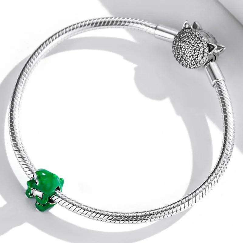 (Bild für) Niedlicher Krokodil-Charm im Pandora-Stil - SCC2008 - Ansicht 3