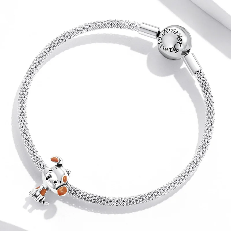 (Bild für) Niedlicher Welpen-Charm im Pandora-Stil - SCC2159 - Ansicht 3