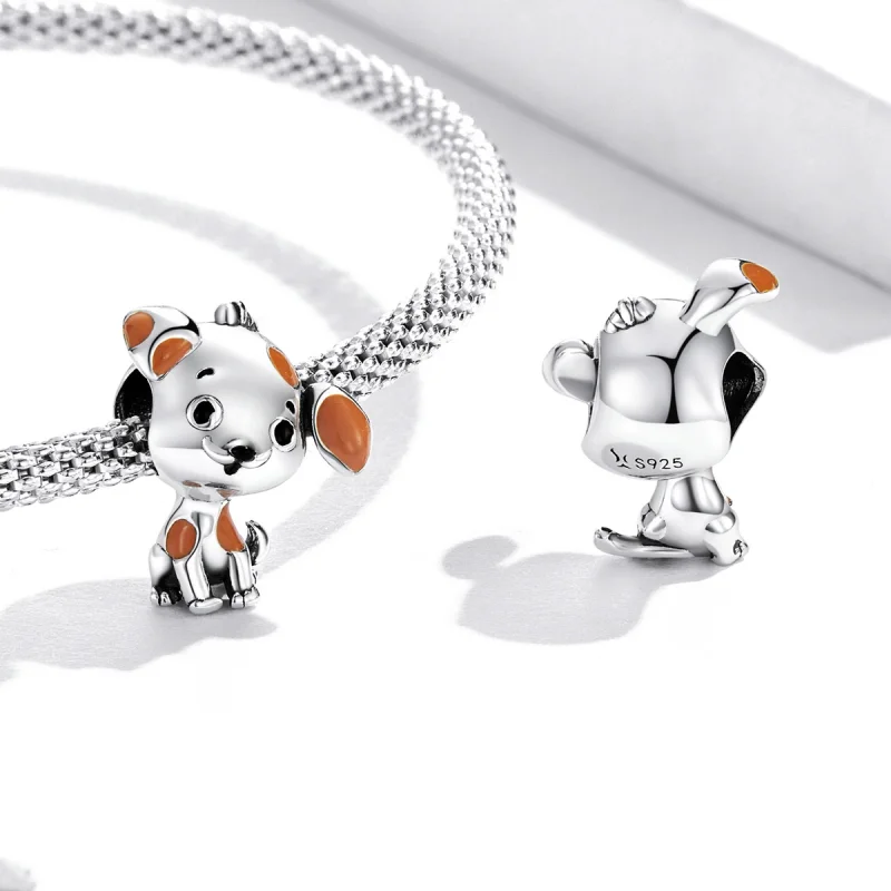 (Bild für) Niedlicher Welpen-Charm im Pandora-Stil - SCC2159 - Ansicht 4