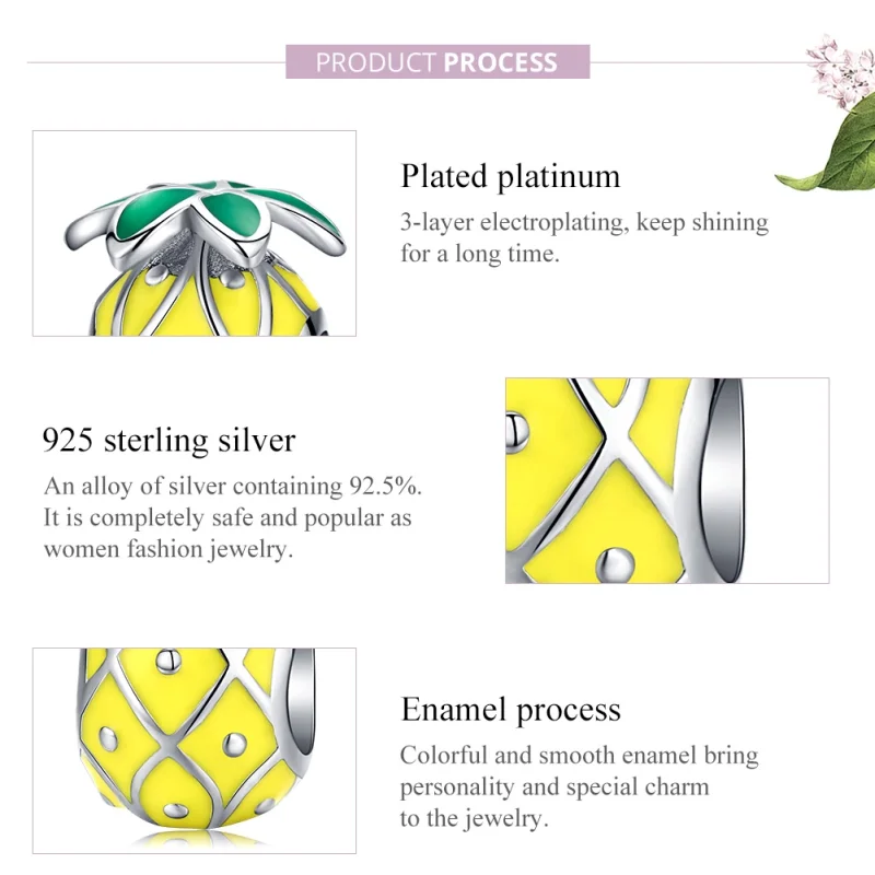 (Bild für) Pandora Ananas Charm - BSC128 - Ansicht 7