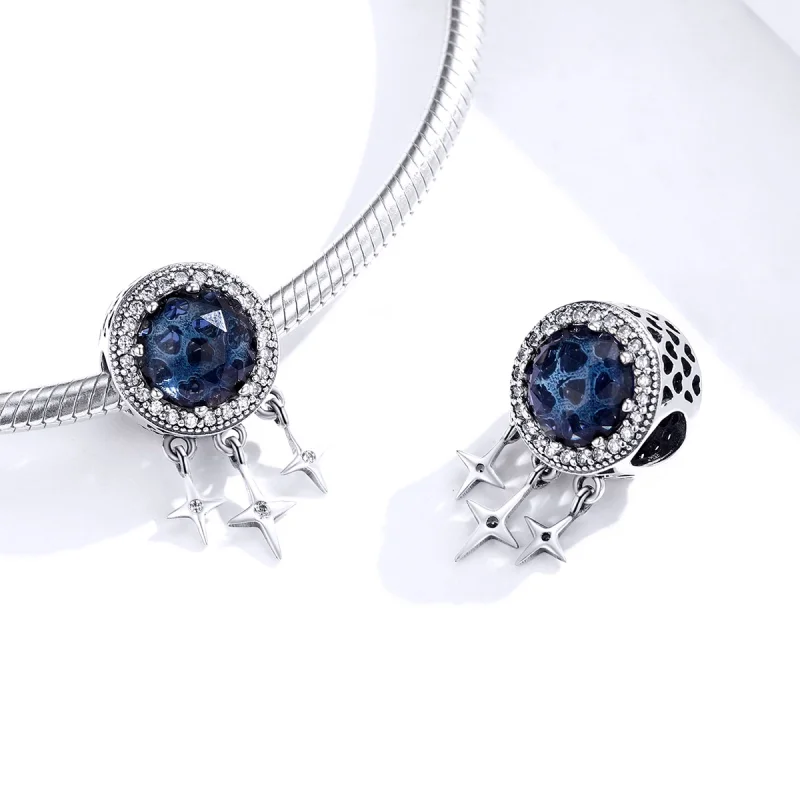 (Bild für) Pandora Charm Blau Silber - SCC1432 - Ansicht 3