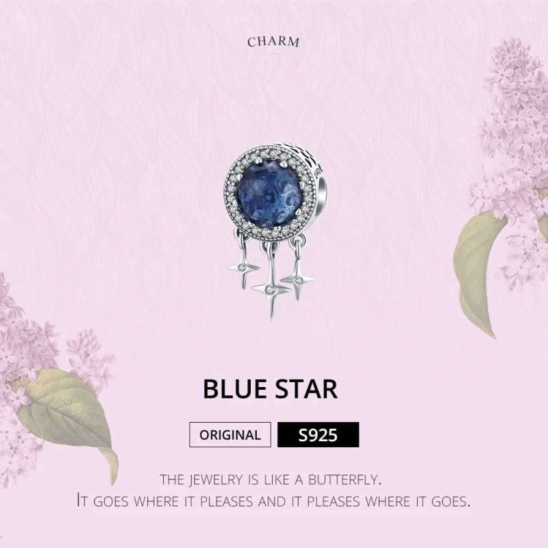 (Bild für) Pandora Charm Blau Silber - SCC1432 - Ansicht 6