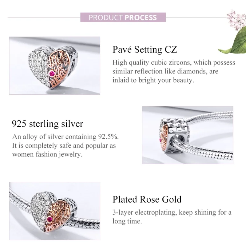(Bild für) Pandora Charm Herz Rosegold - SCC1173 - Ansicht 4