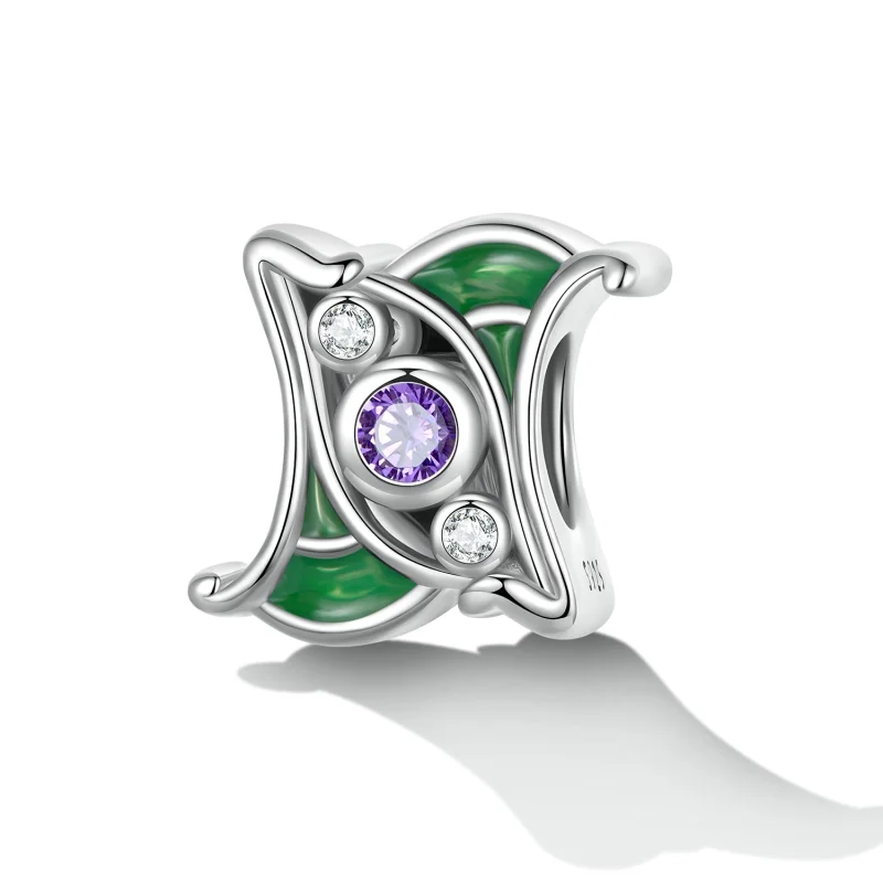(Bild für) Pandora Style Art Lila Zirkonium Spacer-Charm - SCC2294 - Ansicht 2