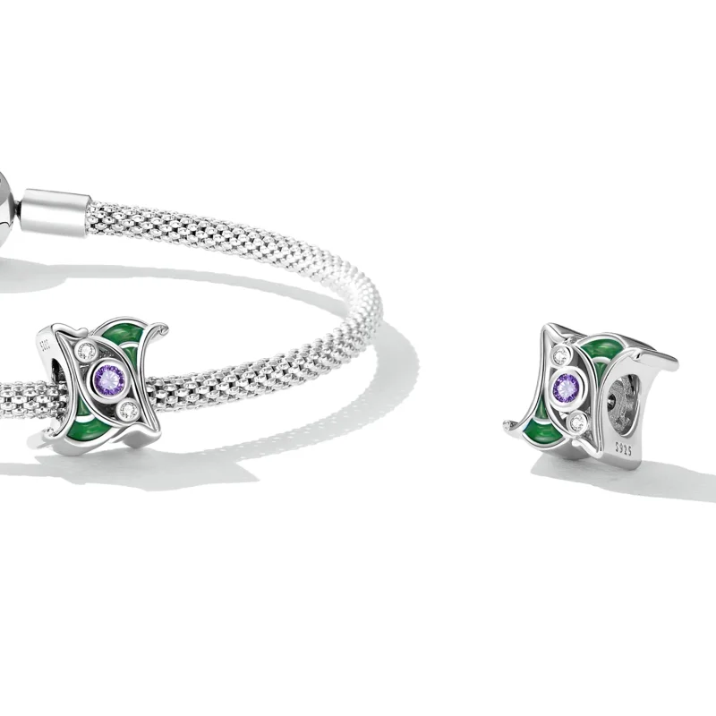 (Bild für) Pandora Style Art Lila Zirkonium Spacer-Charm - SCC2294 - Ansicht 4