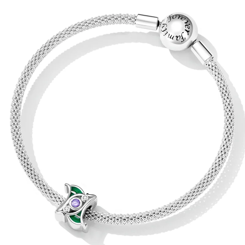 (Bild für) Pandora Style Art Lila Zirkonium Spacer-Charm - SCC2294 - Ansicht 5