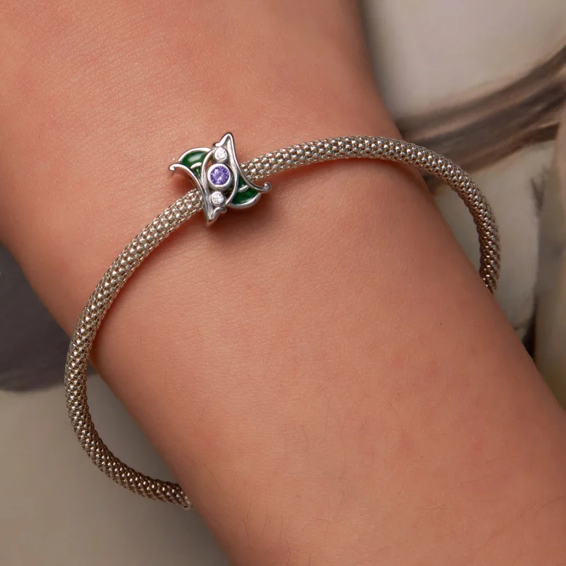 (Bild für) Pandora Style Art Lila Zirkonium Spacer-Charm - SCC2294 - Ansicht 6