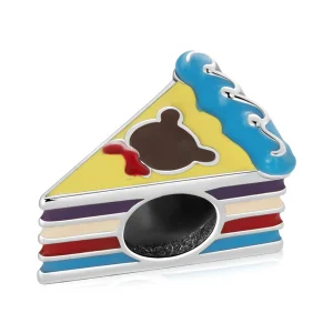 (Bild für) Pandora Style Bären-Regenbogen-Kuchen-Charm - SCC2199