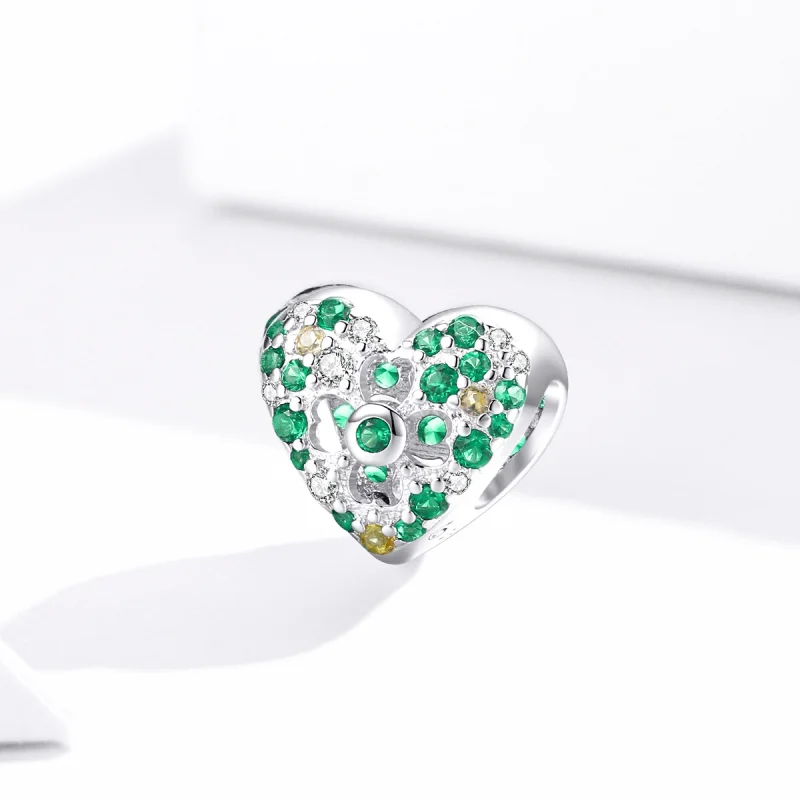 (Bild für) Pandora Style Liebes-Vierblättriges Kleeblatt-Charm - BSC301 - Ansicht 2