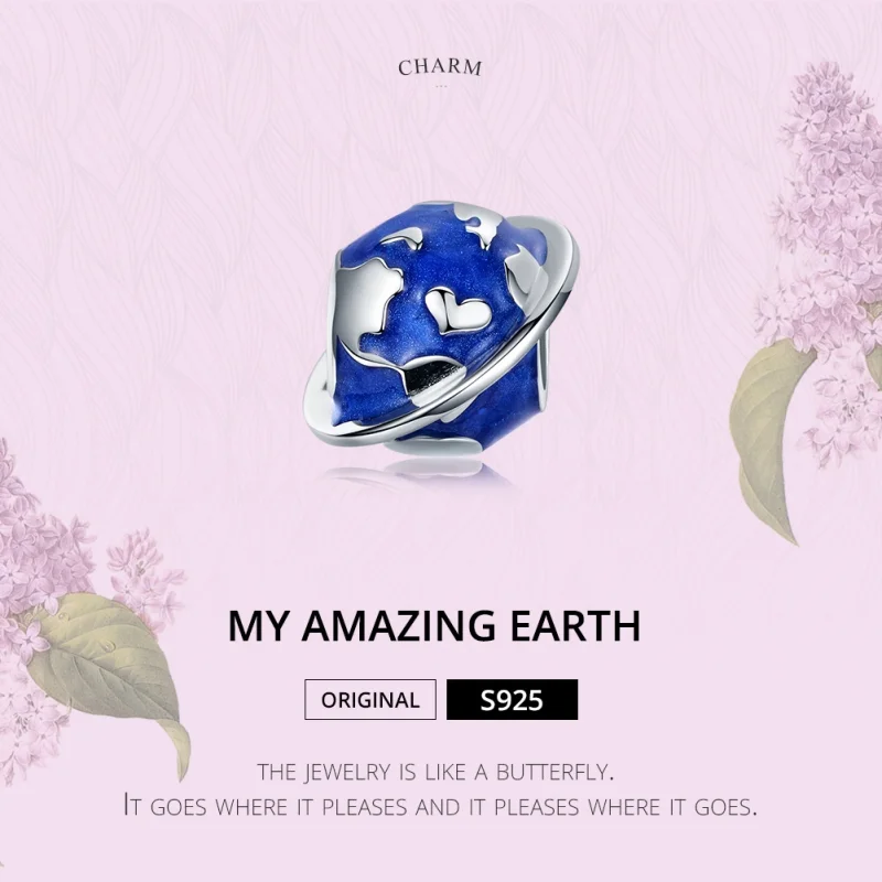 (Bild für) Pandora Style Silber „My Amazing Earth“-Charm - BSC162 - Ansicht 6