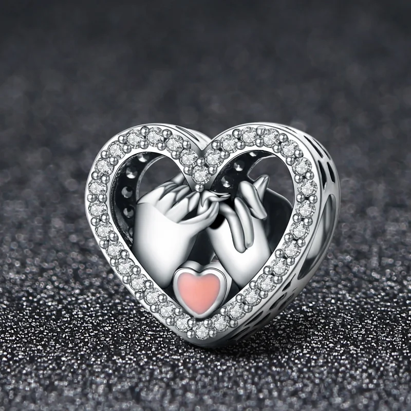 (Bild für) Pandora Style Silber Unser Pinky Promise Forever Charm - SCC167 - Ansicht 2