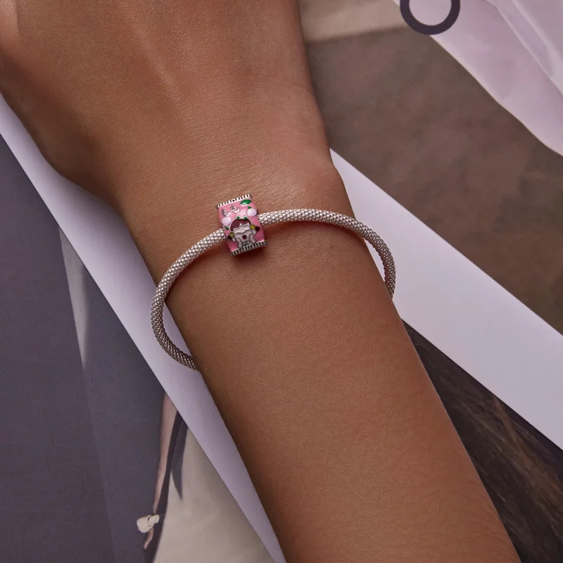 (Bild für) Pfirsich-Süßigkeits-Charm im Pandora-Stil - SCC2198 - Ansicht 6