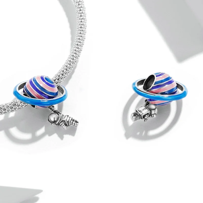 (Bild für) Planet-Astronauten-Charm im Pandora-Stil - SCC2095 - Ansicht 4