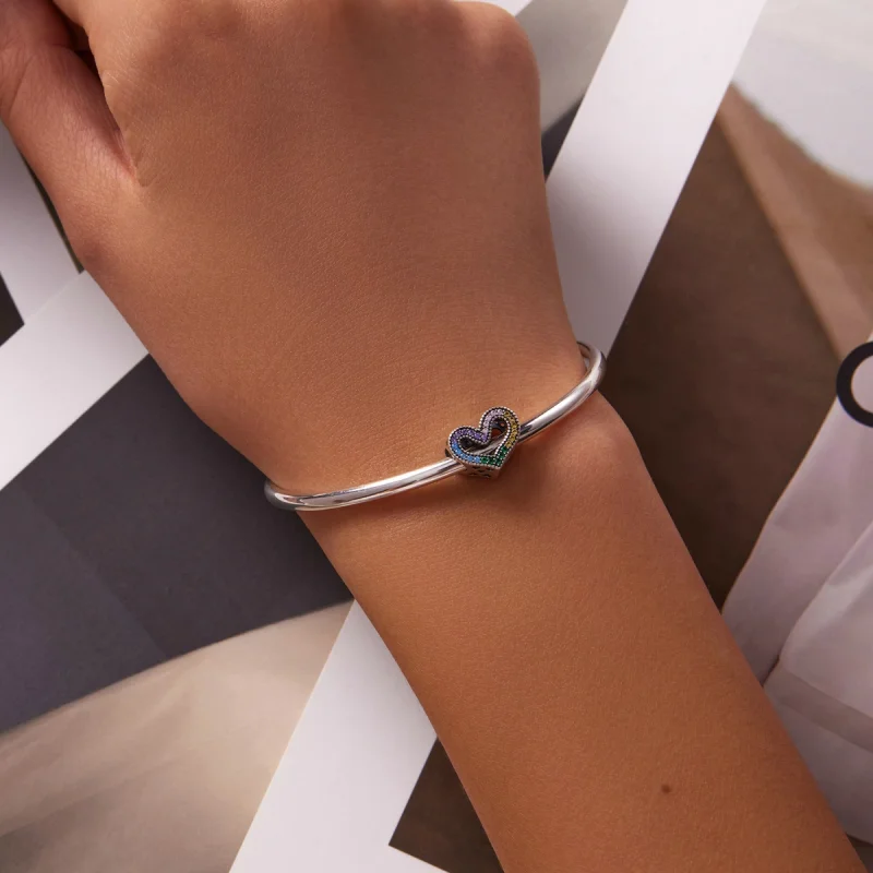 (Bild für) Regenbogen-Herz-Charm im Pandora-Stil - SCC2137 - Ansicht 5