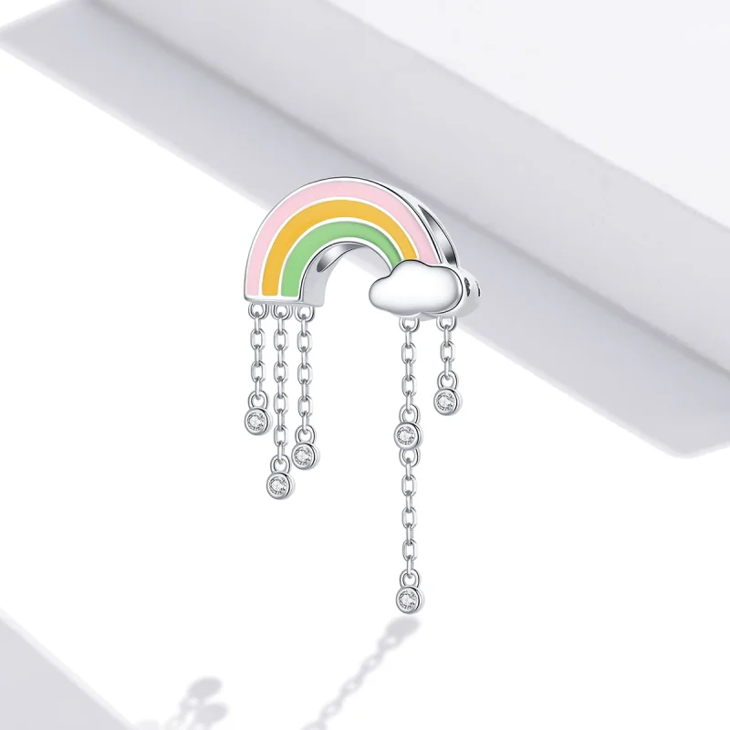 (Bild für) Regenbogen-Lächeln-Charm im Pandora-Stil - BSC418 - Ansicht 2