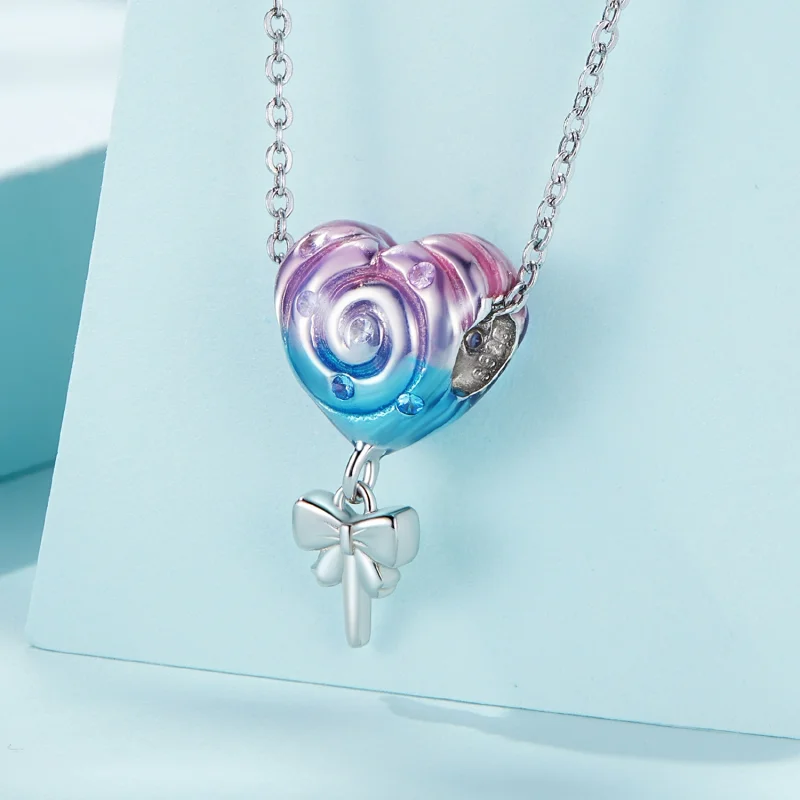 (Bild für) Regenbogen-Lutscher-Charm im Pandora-Stil - SCC2391 - Ansicht 2