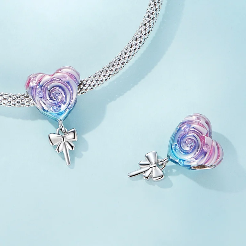 (Bild für) Regenbogen-Lutscher-Charm im Pandora-Stil - SCC2391 - Ansicht 4