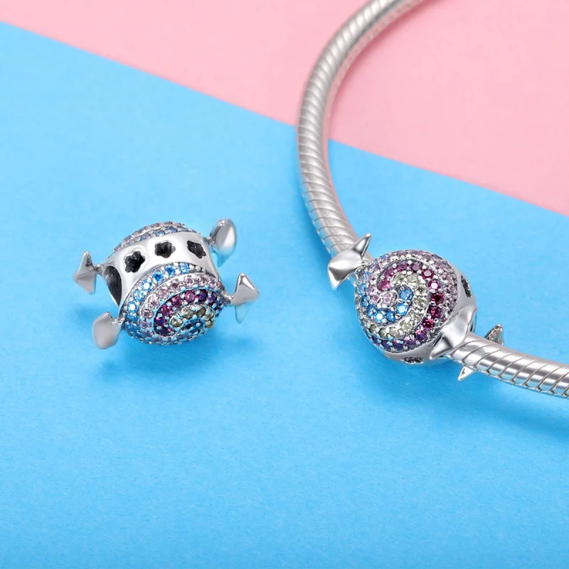 (Bild für) Regenbogen-Süßigkeits-Charm im Pandora-Stil - SCC898 - Ansicht 4