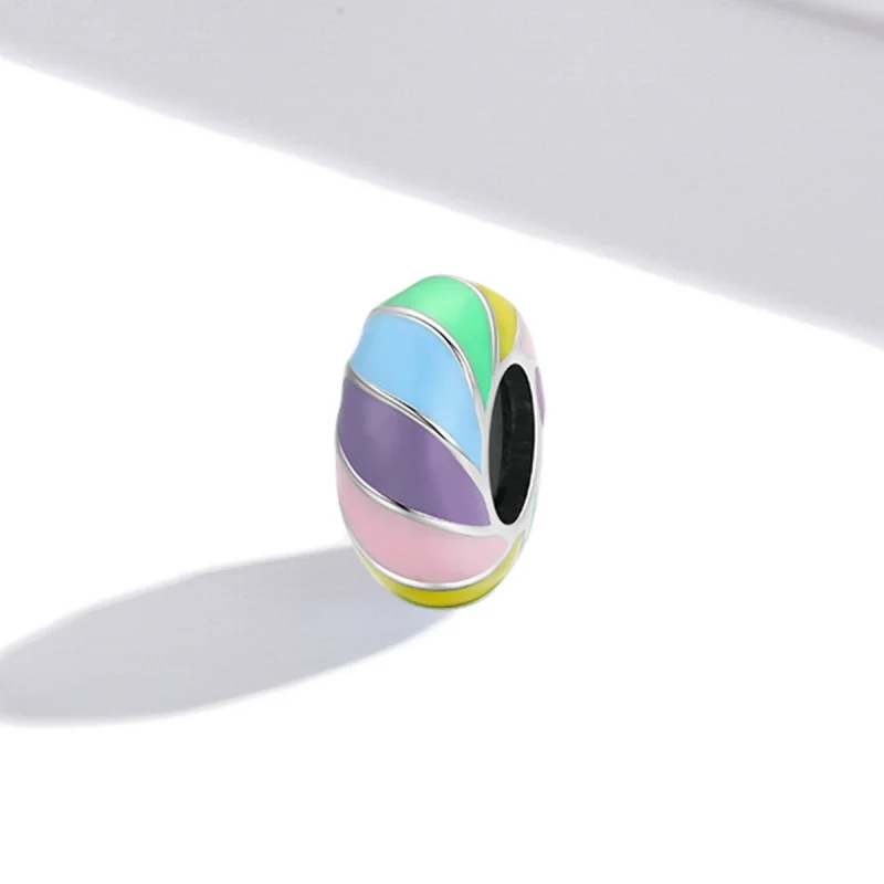 (Bild für) Regenbogen-Spacer-Charm im Pandora-Stil - SCC1980 - Ansicht 2